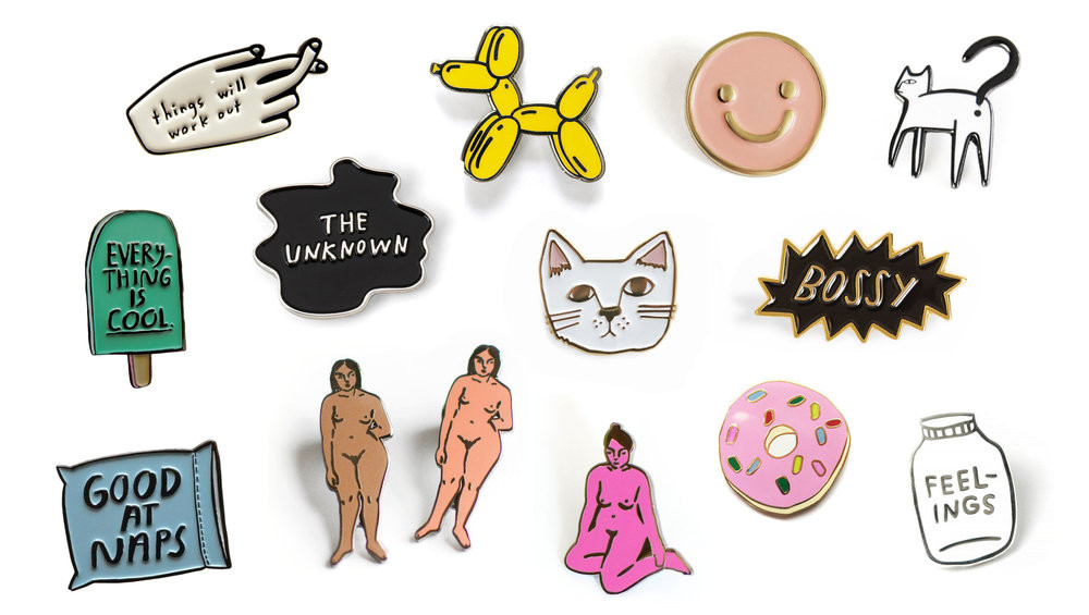 Cool Pins
 Time to Get Fancy Enamel Pins by Artists — GLDN