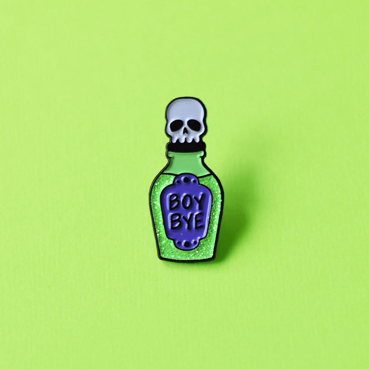 Cool Pins
 Boy Bye Poison Enamel Pin Lapel Pin Cool Pins Halloween
