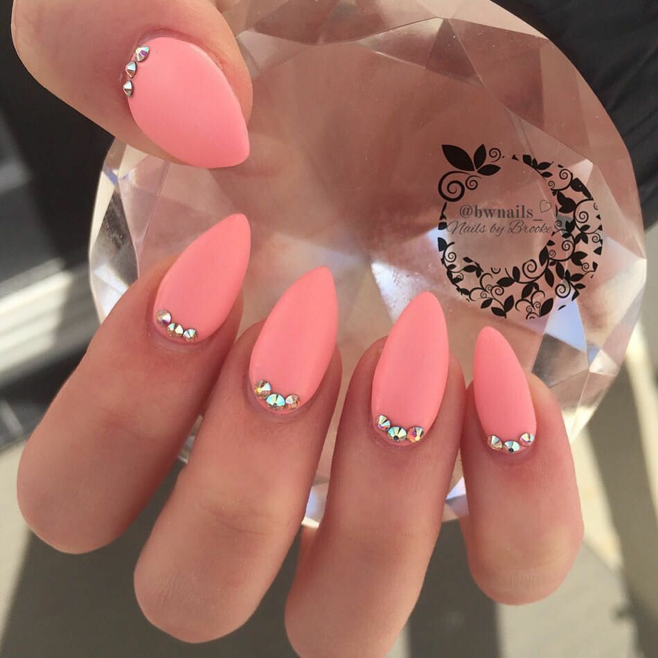 Coral Nail Ideas
 matte coral ♡ …