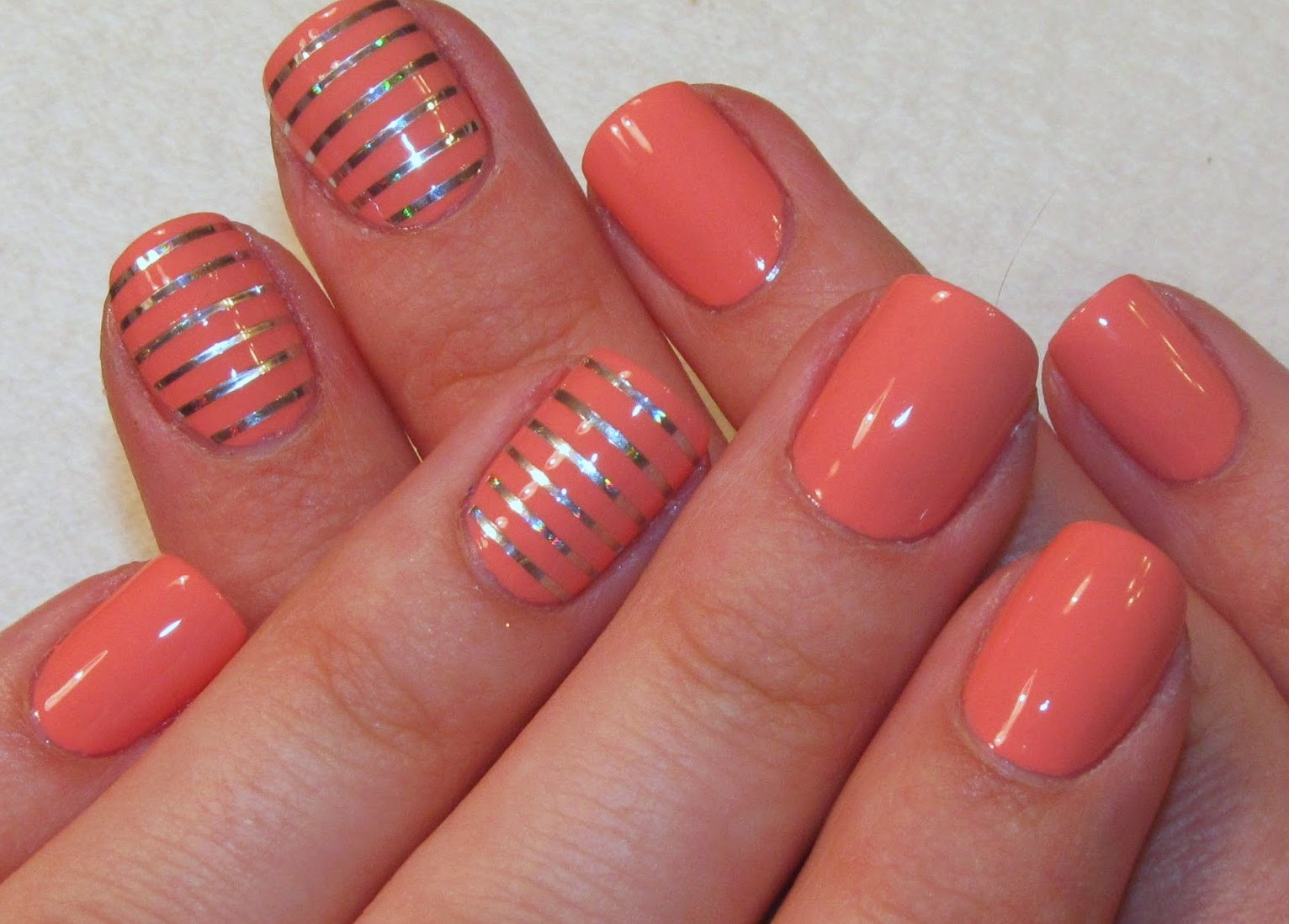 Coral Nail Ideas
 Coral Summer Nail Art