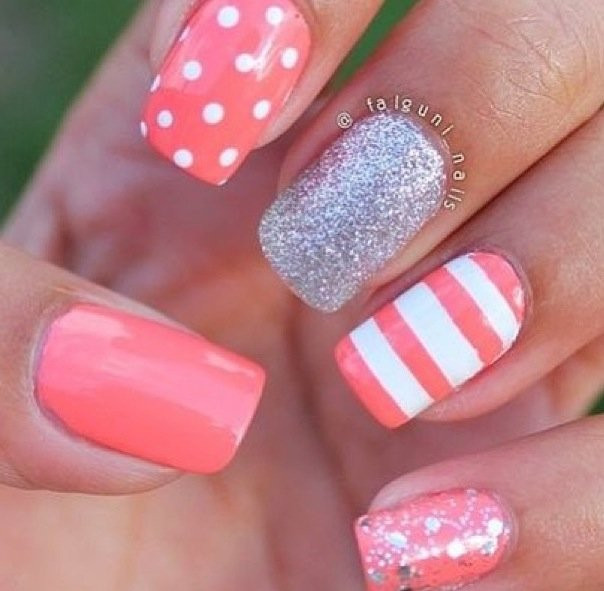 Coral Nail Ideas
 EchoPaul ficial Blog 20 Classic Nail Designs for 2014