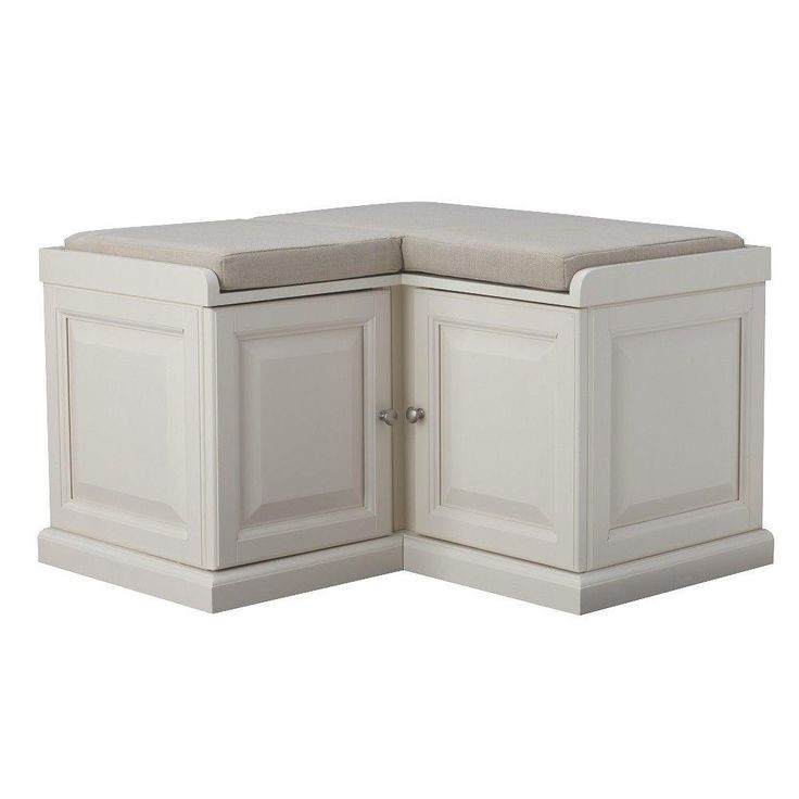 Corner Bench Seating With Storage
 Home Decorators Collection Walker White Storage Bench in