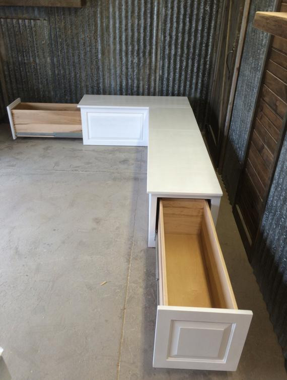 Corner Bench Seating With Storage
 Banquette Corner Bench Seat with Storage Drawers