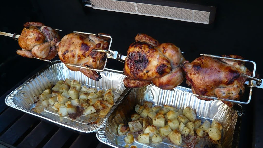 Cornish Hens On The Grill
 Rotisserie Cornish Game Hens Brined and Herbed Dad