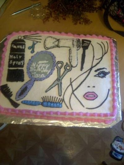 Cosmetology Graduation Party Ideas
 Original Pinner States Beautician cake So awesome I