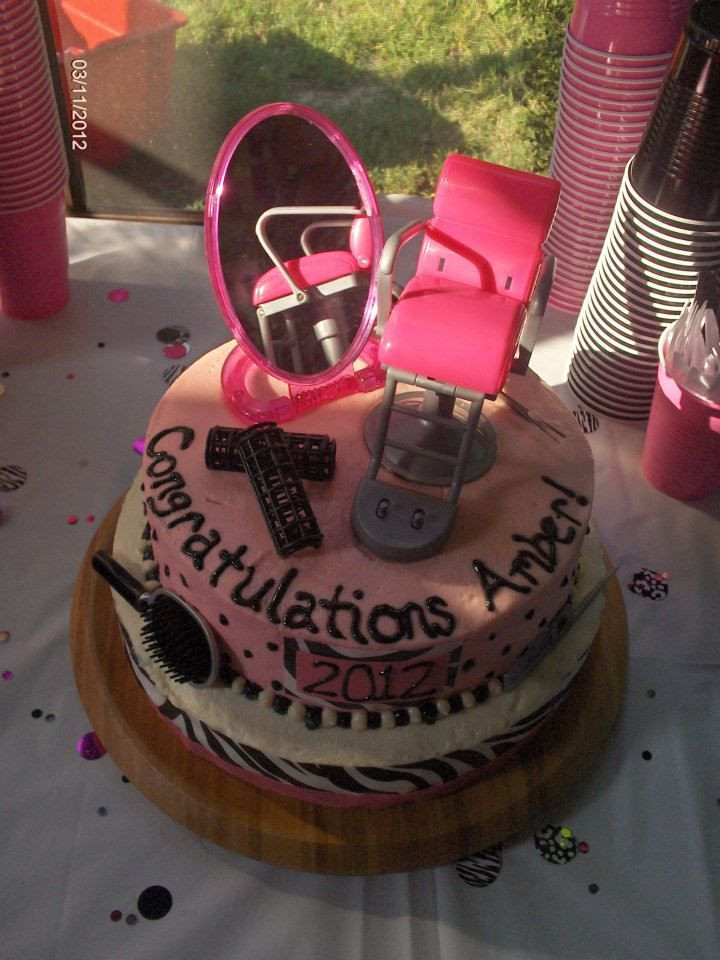 Cosmetology Graduation Party Ideas
 Graduation Cosmotology Cake for my niece
