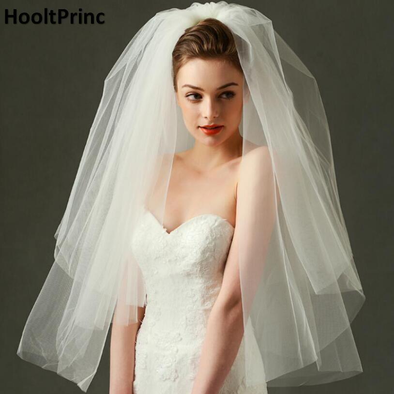 Cost Of Wedding Veil
 Europe Style Princess Bridal Veil 2017 Puffy Simple Beige