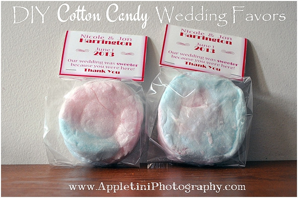 Cotton Candy Wedding Favors
 DIY Cotton Candy Wedding Favor