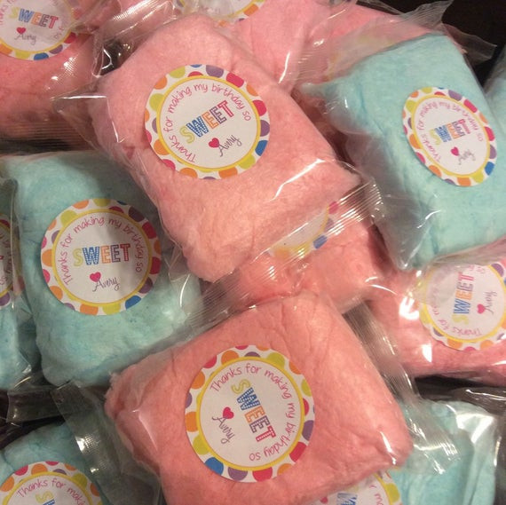 Cotton Candy Wedding Favors
 Sweet Personalized Cotton Candy Favors Set of 24 Birthday
