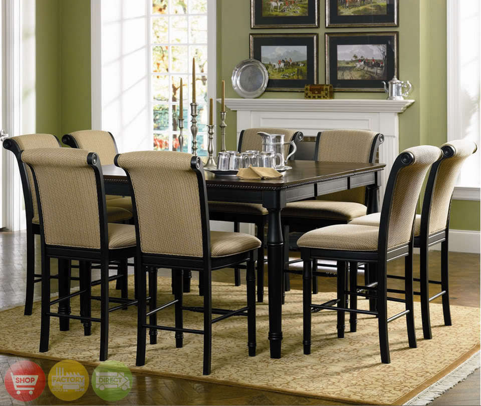 Counter Height Kitchen Sets
 Two Tone Counter Height Table 9 Piece Dining Room