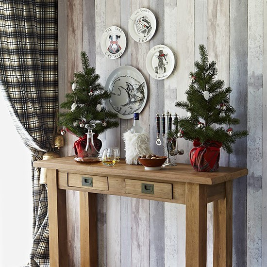 Country Christmas Party Ideas
 Party bar console table