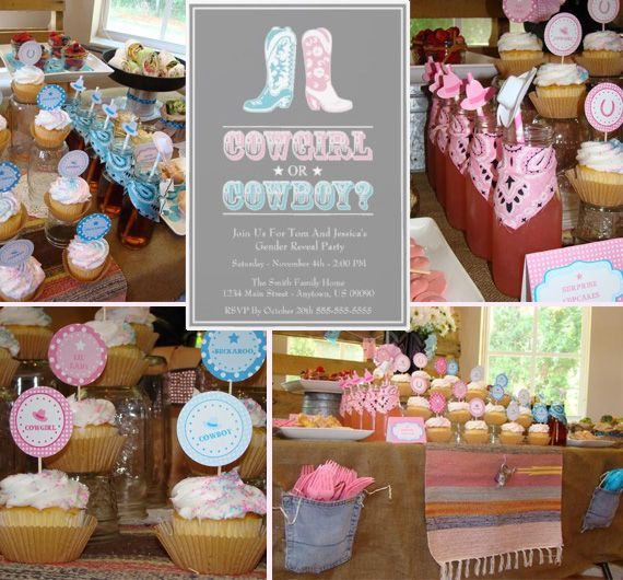 Country Gender Reveal Party Ideas
 Gender Reveal Ideas cowboy and diva