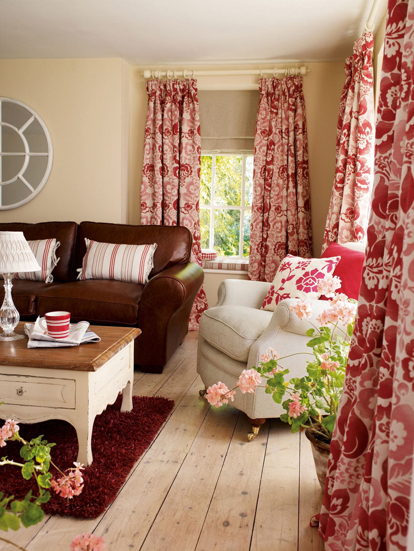 Country Living Room Curtains
 Love the fullness of these curtains would hang them