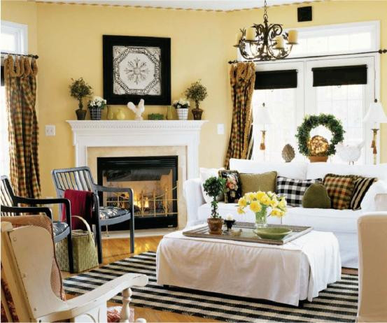 Country Living Room Decoration
 Country style living room decor Home Decorating Ideas