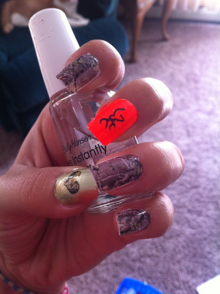 Country Nail Designs
 Camo nails for a country girl Acrylic Love
