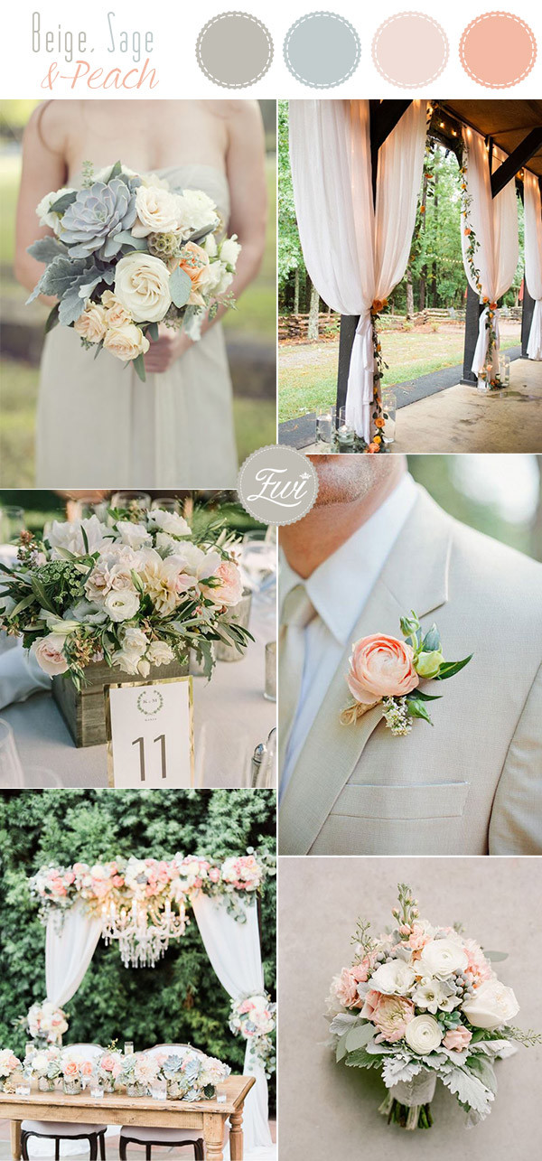 Country Wedding Color Schemes
 10 Stunning Neutral Flower Bouquets Inspired Wedding Color
