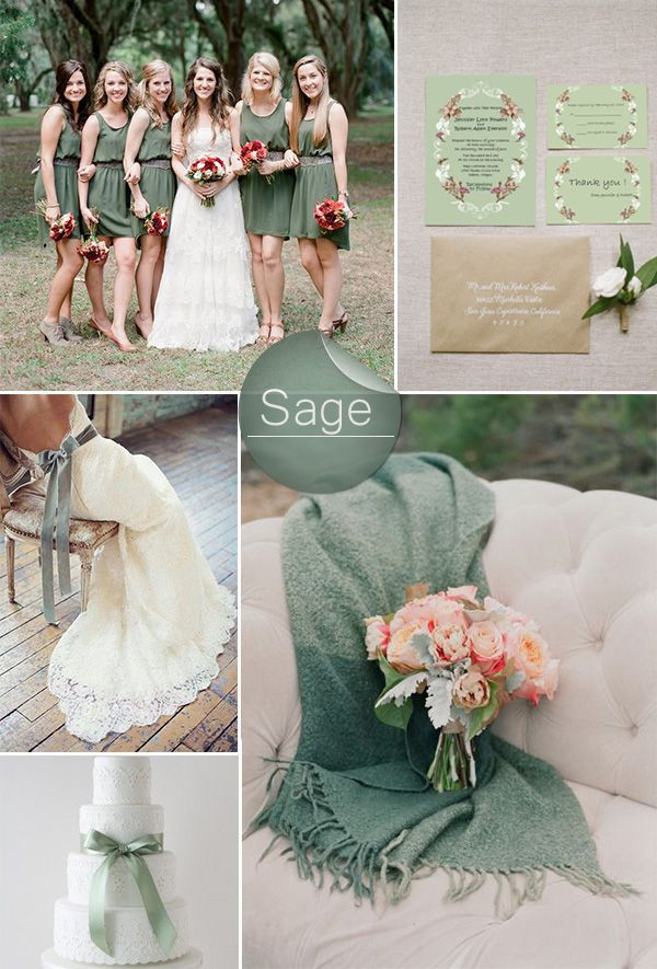 Country Wedding Color Schemes
 Sage Green Rustic Wedding Color Ideas and Wedding
