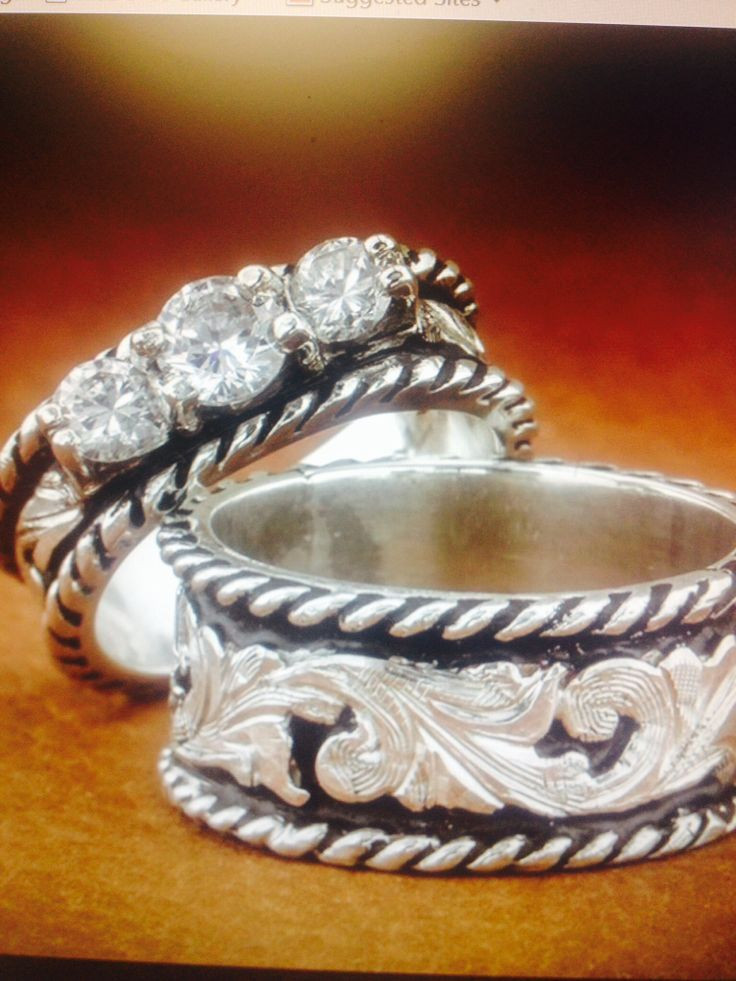 Country Wedding Rings
 western wedding ring sets