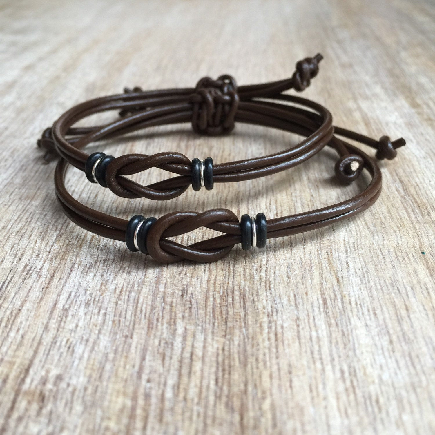 Couple Bracelets Leather
 Couples Bracelets His and her Bracelet Chocolate Leather