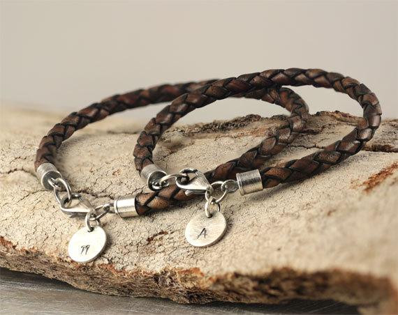 Couple Bracelets Leather
 Matching couple bracelets personalized bracelets hand