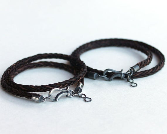 Couple Bracelets Leather
 Couples sterling bracelets matching His and Hers Leather