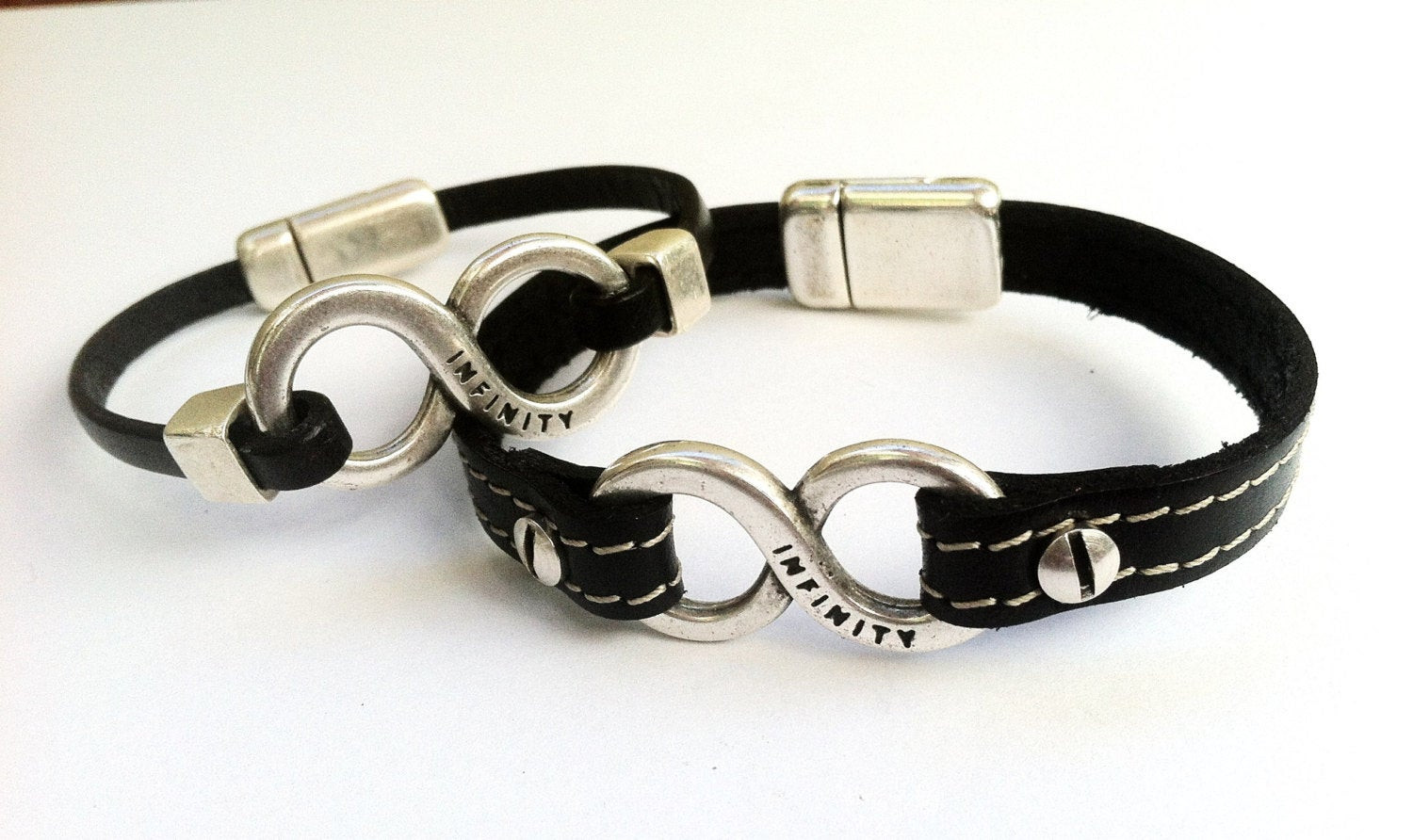Couple Bracelets Leather
 couple infinity bracelets mens leather bracelet leather