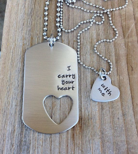 Couple Gift Ideas For Him
 I carry your heart with me Long Distance Relationship his