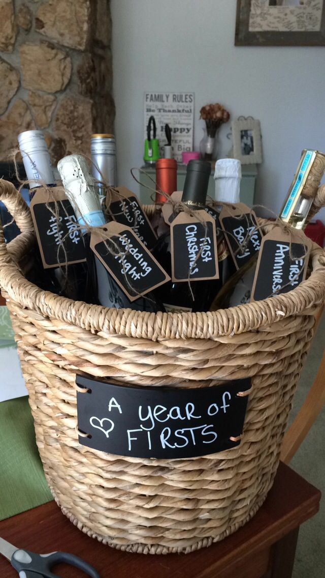 Couple Shower Gift Ideas
 95 best images about Diy wedding wine basket ideas on