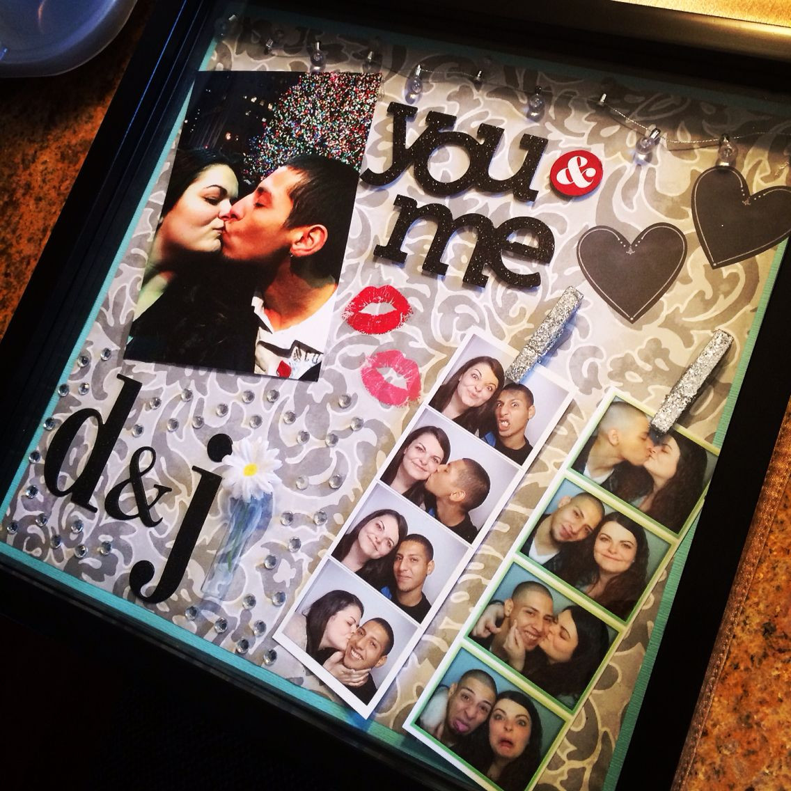 Couples Gift Ideas For Him
 I decided I wanted to make a shadow box of me and my