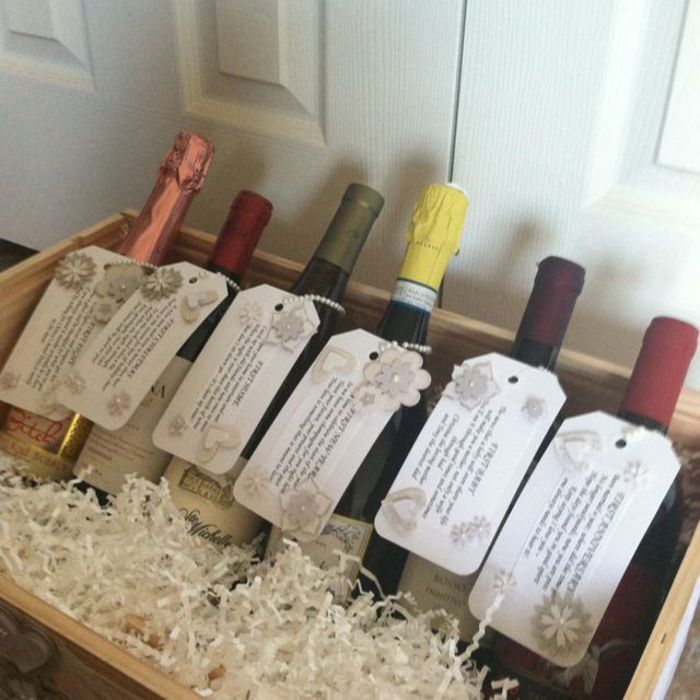 Couples Shower Gift Ideas
 Engagement party bridal shower t Wine crate decorated