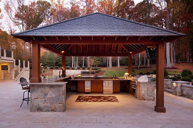 Covered Outdoor Kitchen Structures
 We constructed this outdoor kitchen in Great Falls VA as