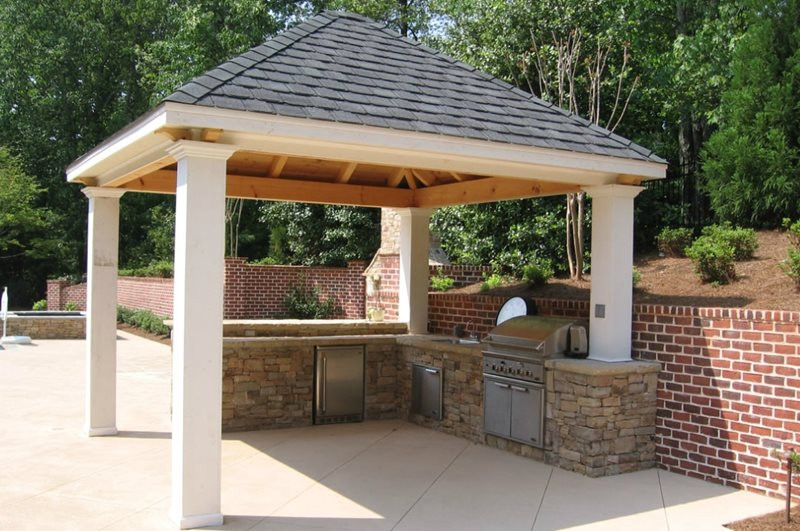 Covered Outdoor Kitchen Structures
 Outdoor Kitchen Alpharetta GA Gallery