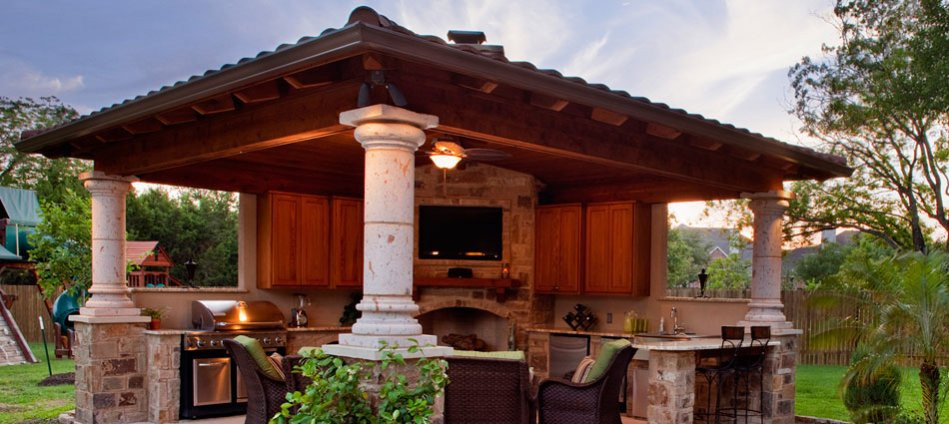 Covered Outdoor Kitchen Structures
 Austin covered patio deck