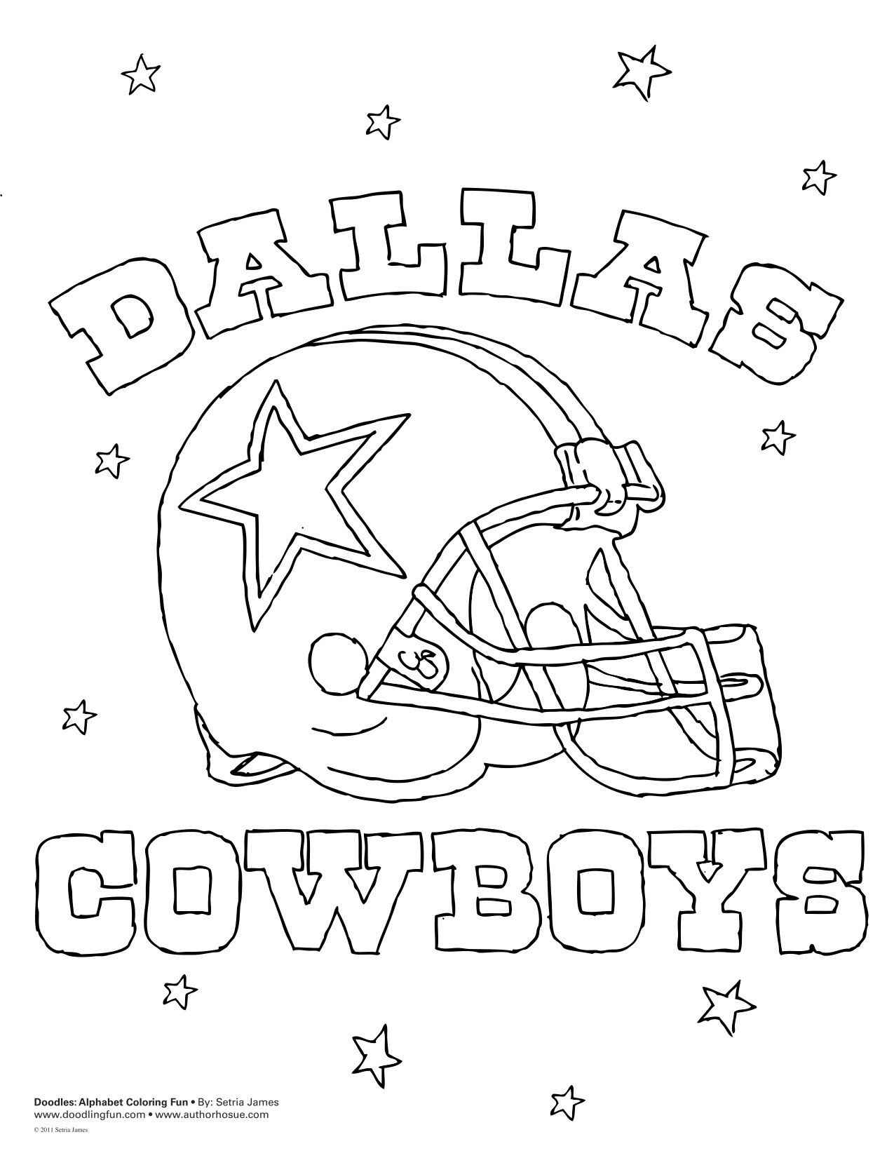 Cowboys Coloring Pages
 Football Fans Coloring Sheet