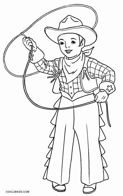 Cowboys Coloring Pages
 Printable Cowboy Coloring Pages For Kids