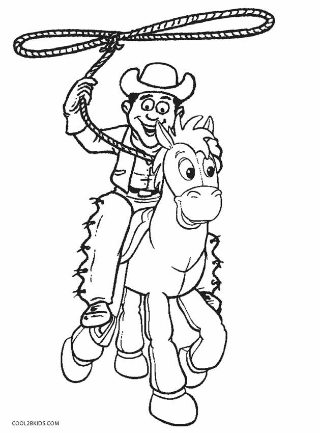 Cowboys Coloring Pages
 Printable Cowboy Coloring Pages For Kids