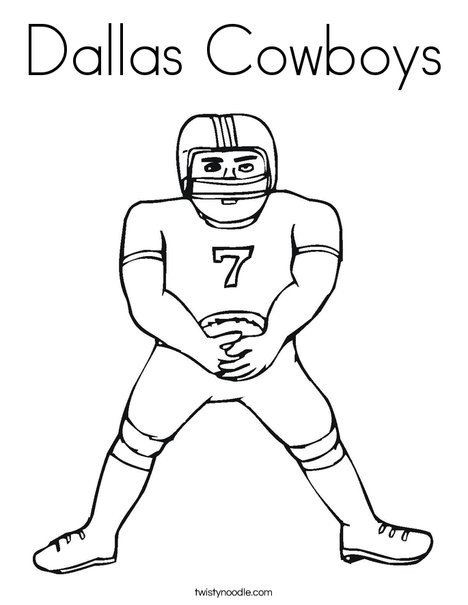 Cowboys Football Coloring Pages
 Dallas Cowboys Coloring Page Twisty Noodle