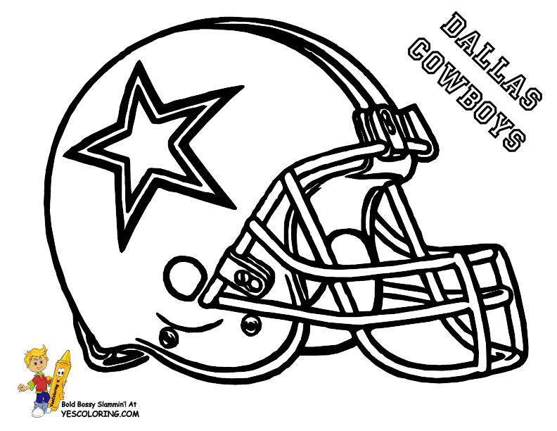 Cowboys Football Coloring Pages
 Anti Skull Cracker Football Helmet Coloring Page