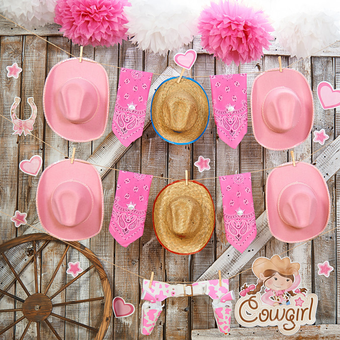 Cowgirl Birthday Decorations
 Pink Cowgirl Birthday Party