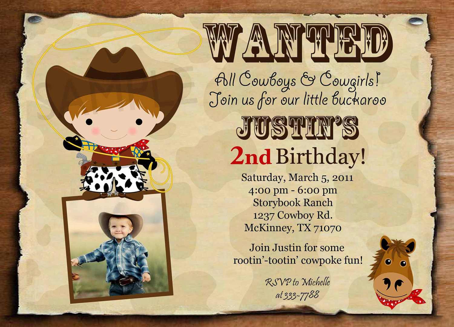 Cowgirl Birthday Invitations
 Birthday Invitation Cowboy or Cowgirl Wanted by theprintfairy