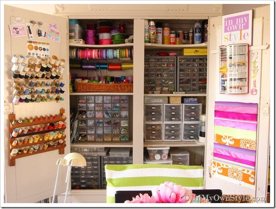 Craft Room Organization Ideas
 My Craft Cabinet Up Close and Personal In My Own Style