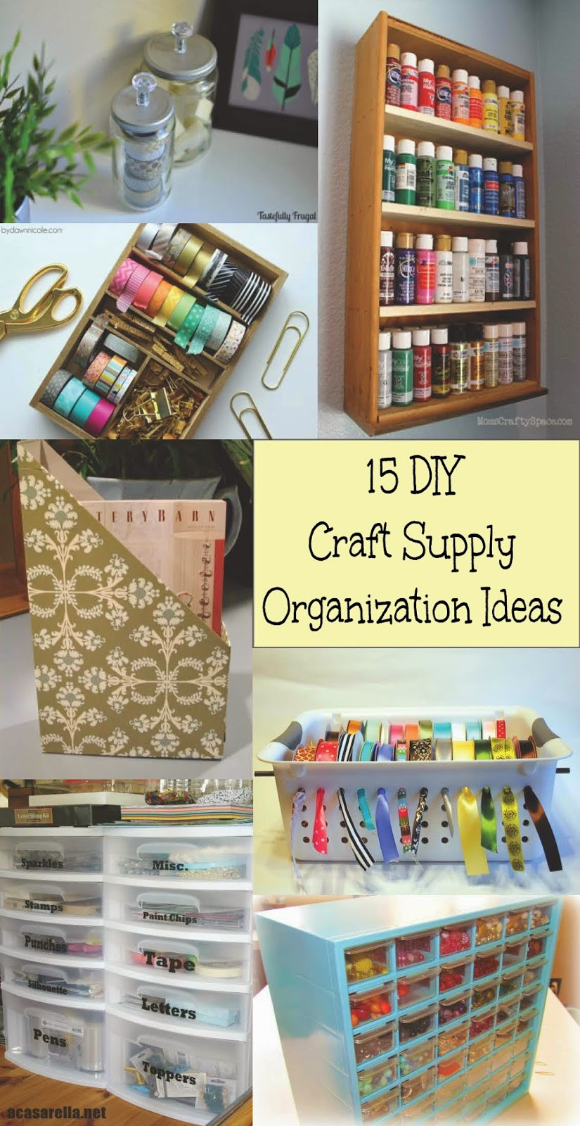 Craft Supply Organization Ideas
 15 DIY Craft Supply Organization Ideas Home Crafts by Ali