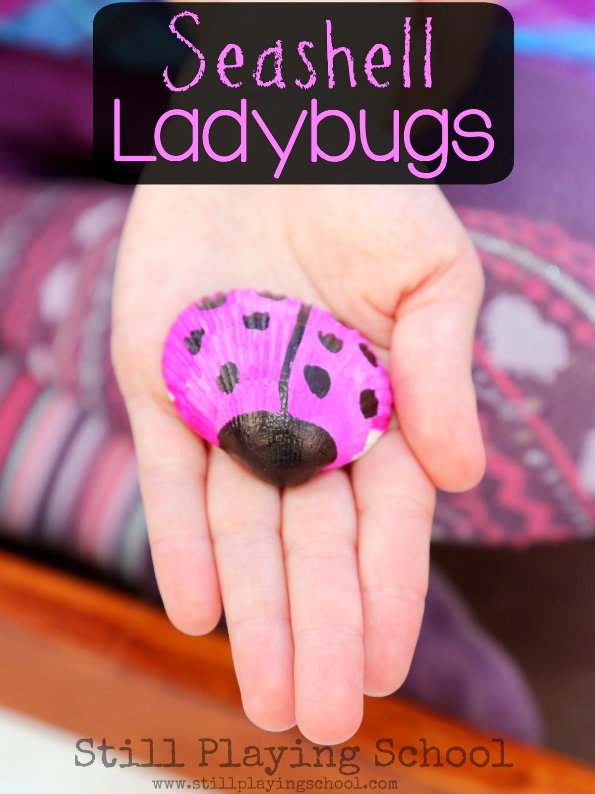 Crafting With Kids
 Seashell Ladybug Craft