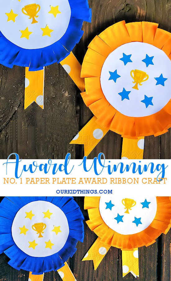 Crafting With Kids
 Paper Plate 1 Award Ribbon Craft
