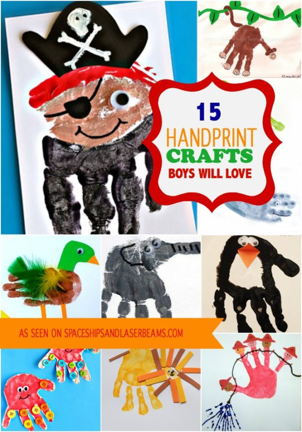 Crafts For Toddler Boys
 15 Handprint Crafts Boys Will Love Spaceships and Laser