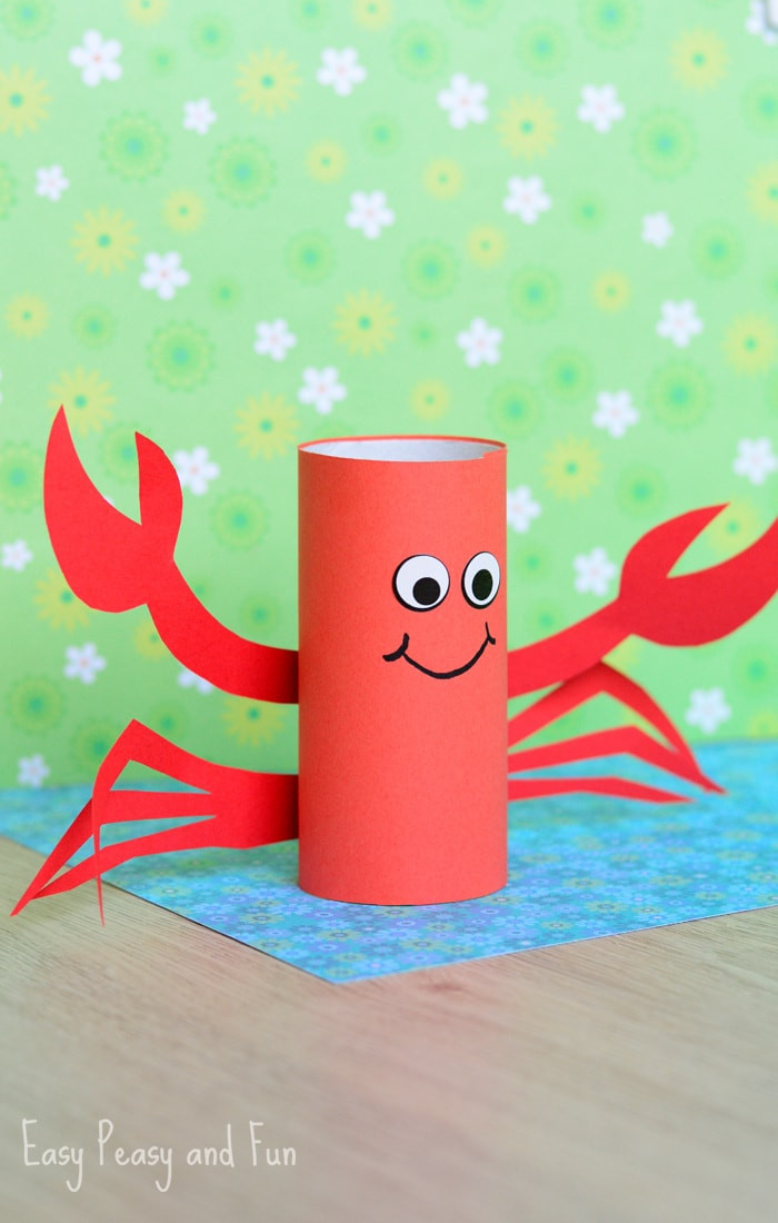 Crafts To Do With Toddlers
 Paper Roll Crab Craft Easy Peasy and Fun