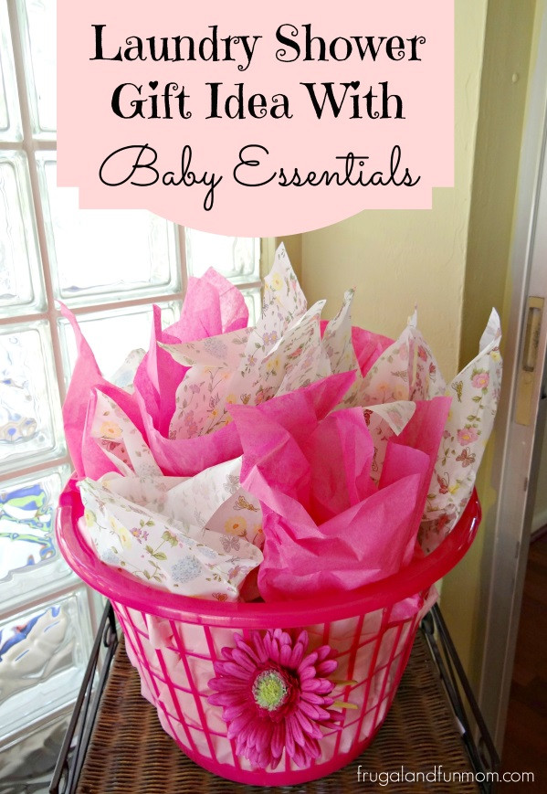Crafty Baby Shower Gift Ideas
 Baby Shower Gift Idea With Essentials In A Laundry Basket