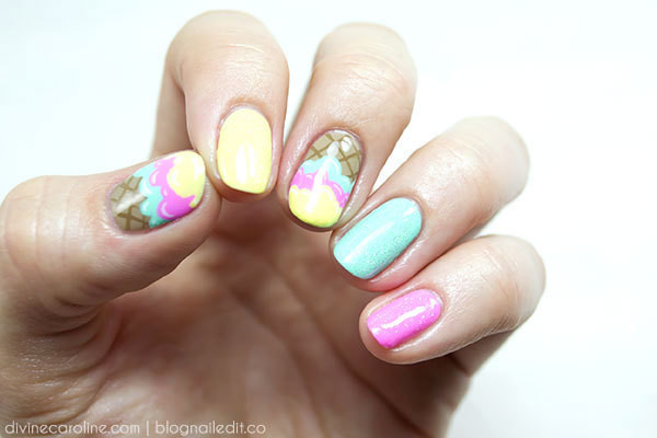 Cream Nail Designs
 Sweet Ice Cream Nails for Summer