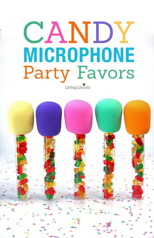 Create A Kids Party
 Candy Microphone Party Favors