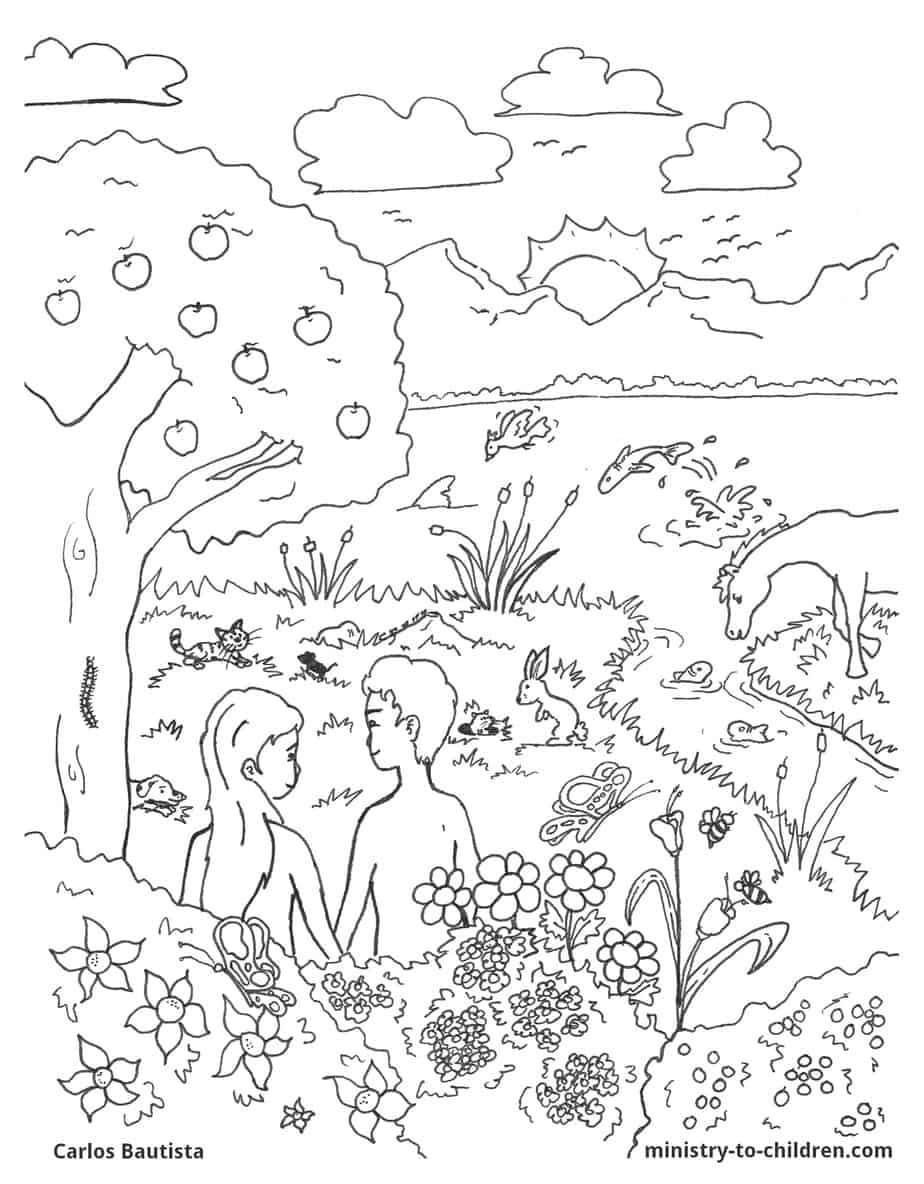 Creation Coloring Pages For Toddlers
 Creation Bible Coloring Page free